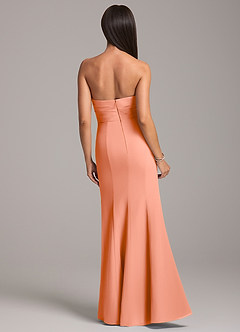 Azazie Yola Bridesmaid Dresses Sunset Sheath Pleated Chiffon Convertible Dress image6