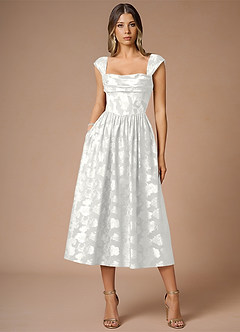 Robe Mi-Longue Blanc Dana image3