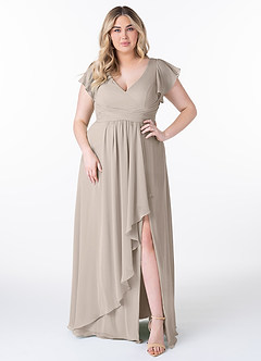 Azazie Omari Bridesmaid Dresses Frost A-Line Chiffon Dress image7