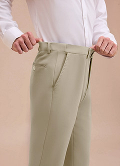 front Ethan Burgundy Refined Weave Performance Dress Pants