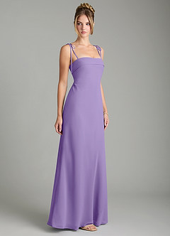 Azazie Ellia Bridesmaid Dresses Tahiti Sheath Bow Chiffon Dress image4