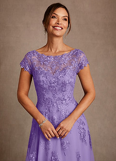 Azazie Jolanda Mother of the Bride Dresses Tahiti A-Line Lace Dress image5