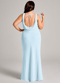 Azazie Rylina Bridesmaid Dresses Sky Blue Mermaid Pleated Chiffon Dress image8
