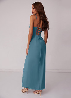 Barbie ♥ Azazie Bridesmaid Dresses Bermuda Sheath Corset Chiffon Dress image3