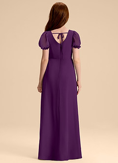 Azazie Priya Junior Abito A-Line in Chiffon Blusa Uva image2