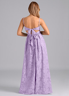 Azazie Zeya Bridesmaid Dresses Lilac A-Line Bow Floral Burnout Dress image6