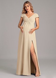 Azazie Allessia Final Sale A-Line Pleated Chiffon Floor-Length Dress image5