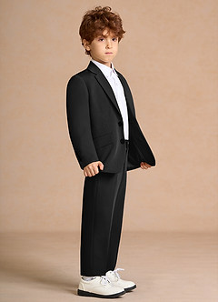 front Oliver Negro Traje de 2 piezas para niños