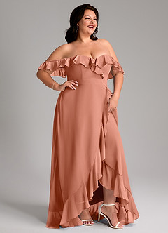 Azazie Lyra Bridesmaid Dresses MAI TAI A-Line Chiffon Convertible Dress image14