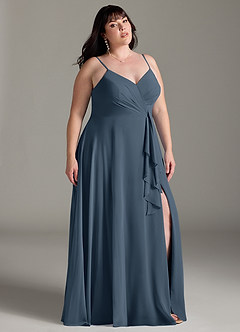 Azazie Akita Bridesmaid Dresses Neptune A-Line Chiffon Dress image7