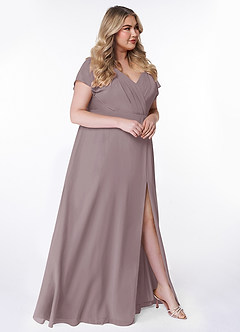 Azazie Rylee Bridesmaid Dresses Dusk A-Line Pleated Chiffon Dress image9