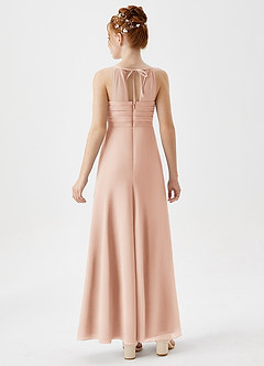 Azazie Mariela Junior English Rose A-Line Pleated Chiffon Dress image5