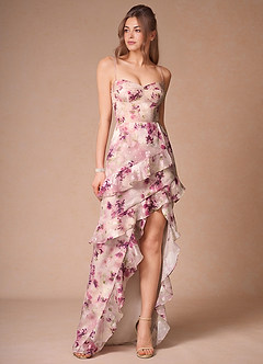 Robe Longue Mauve Floral Isolde image8