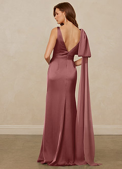 Christian Siriano Bridal for Azazie 1011 Robes de demoiselle d'honneur Robe Sirène en Satin extensible Arc Améthyste image2