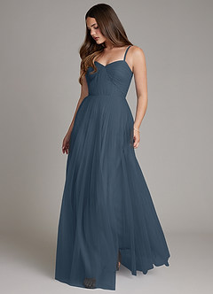 Azazie Teagan Bridesmaid Dresses Neptune A-Line Sweetheart Neckline Tulle Dress image1
