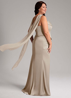 Azazie Sorrel Bridesmaid Dresses Frost Mermaid Strapless Stretch Satin Convertible Dress image11