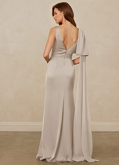 Christian Siriano Bridal for Azazie 1011 Bridesmaid Dresses Frost Mermaid Bow Stretch Satin Dress image2