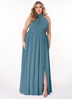 Azazie Iman Bridesmaid Dresses Bermuda A-Line A-Line Ruched Chiffon Dress image8