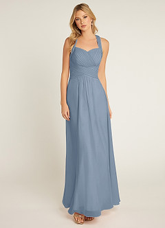 Azazie Claudia At-home Try On Dresses Dusty Rose A-Line Sweetheart Neckline Chiffon Dress image1