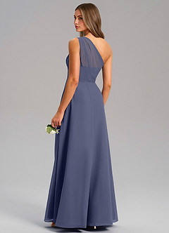 Azazie Phaedra Bridesmaid Dresses Stormy A-Line One Shoulder Chiffon Dress image7