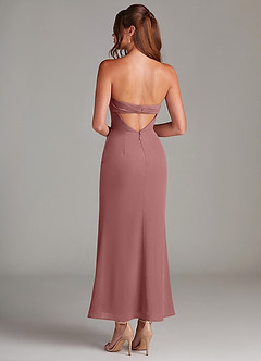 Azazie Leonis Bridesmaid Dresses Desert Rose Mermaid Strapless Chiffon Convertible Dress image5