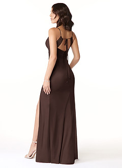 Azazie Reneya Bridesmaid Dresses Ganache Mermaid Bow Mesh Dress image4