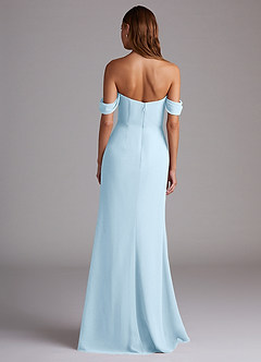Azazie Saige Bridesmaid Dresses Sky Blue A-Line Off the Shoulder Chiffon Convertible Dress image7
