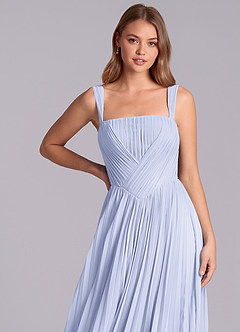 Azazie Mina Jurken voor bruidsmeisjes Jurk van Chiffon met A-Lijn Geplooid Lavendel image2