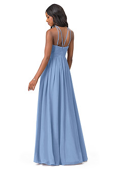 azazie dusty blue dress