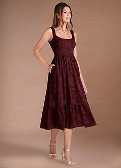 Juliette Wine Midi Dress image4
