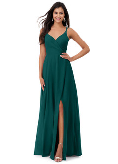 Azazie Lennon Suknie dla druhen Linia A Koronka Szyfon Do ziemi Sukienka image1