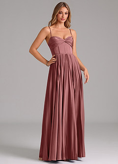 Azazie Tyla Bridesmaid Dresses Amethyst A-Line Sweetheart Neckline Stretch Satin Dress image3