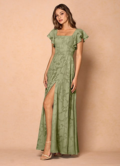 Anna Pistachio Ruffled Maxi Dress image3