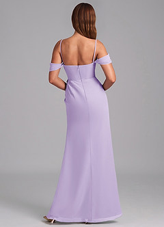 Azazie Johana Bridesmaid Dresses Lilac Mermaid Off the Shoulder Chiffon Convertible Dress image2