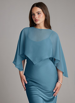 Azazie Ambra Bridesmaid Dresses Bermuda Mermaid Pleated Stretch Satin Dress image4