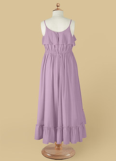 Azazie Karmen Flower Girl Dresses Wisteria A-Line Ruched Chiffon Dress image10