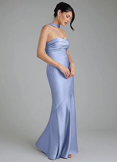 Azazie Marryn Bridesmaid Dresses Ice Mermaid Sweetheart Neckline Stretch Satin Dress image3
