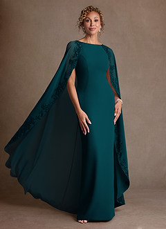 Azazie Artemisia vestidos de madre de la novia Vestido de Pino de Gasa de Corte Recto con Encaje image5