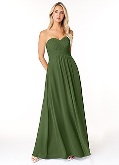 Azazie Yazmin Olive Bridesmaid Dresses Azazie