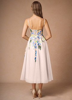 Iverine Blush Pink Multi Midi Dress image2