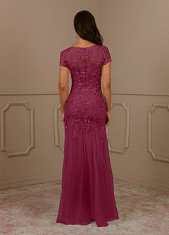 Azazie Laurie Mother of the Bride Dresses Mulberry Mermaid Scoop Sequins Tulle Dress image6