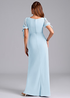 Azazie Pheby Bridesmaid Dresses Sky Blue A-Line Pleated Chiffon Dress image6
