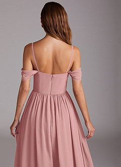 Azazie Calianna Bridesmaid Dresses Dusty Rose A-Line Off the Shoulder Chiffon Convertible Dress image9