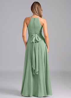 Azazie Denver Bridesmaid Dresses Matcha A-Line Pleated Chiffon Dress image6