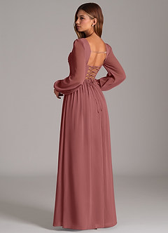 Azazie Maree Bridesmaid Dresses Amethyst A-Line Corset Chiffon Dress image2