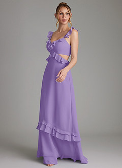 Azazie Malaya Bridesmaid Dresses Tahiti A-Line Corset Chiffon Dress image6