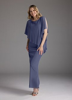 Azazie Aspyn Final Sale Stormy Sheath Beaded Mesh Dress image6