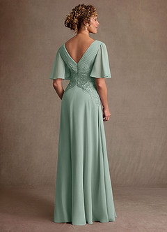 Azazie Milliat Mother of the Bride Dresses Agave A-Line Lace Chiffon Dress image3