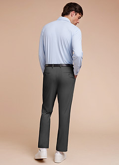 front Vincent Gris Pantalon habillé structuré et extensible