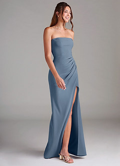 Azazie Leonis Bridesmaid Dresses Twilight Sheath Strapless Stretch Crepe Convertible Dress image6